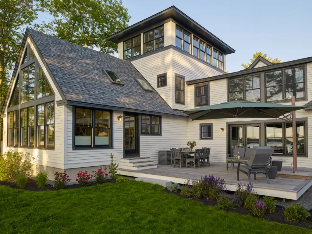 Exterior view of home showing the deck